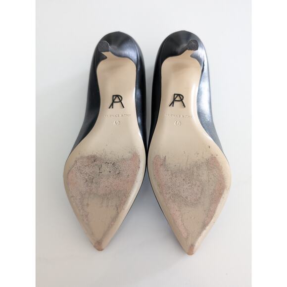 EUC Paul Andrew Zenadia Pump Black Leather IT Sz 40 US 9.5 $675 - Picture 6 of 7